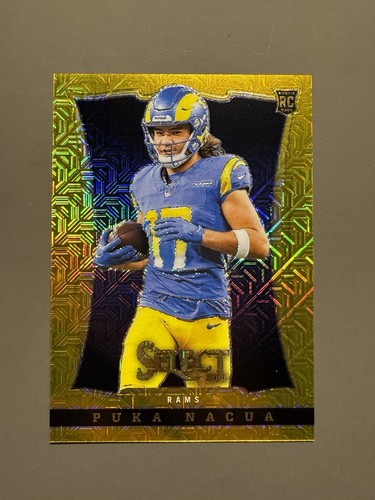 Puka Nacua [Gold Prizm] #9 2023 Panini Select Anniversary card