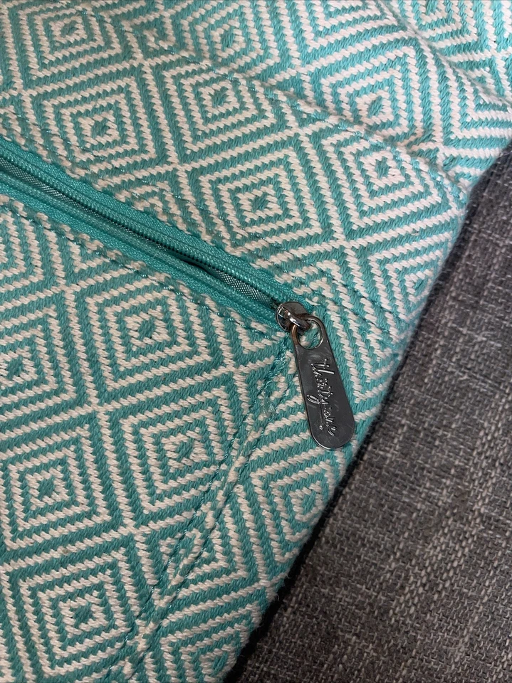 Bolso Bandolera Thirty One 31 Turquesa Tejido Gráfico Nuevo Foto 3 de 4