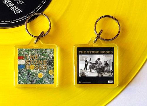 THE STONE ROSES album art mini keyring. 3.8 x 3.8cm plus singles fools ...