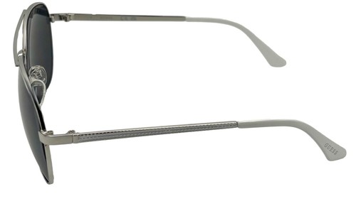 Guess Sunglass Mens Shiny Nickeltin Metal Aviator, Smoke Lens GF0251. 10A - Picture 4 of 12