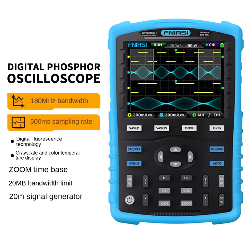 FNIRSI Digital Oscilloscope 2-Channel Input Signal Generator 180MHz Oscilloscope - Image 4 of 4