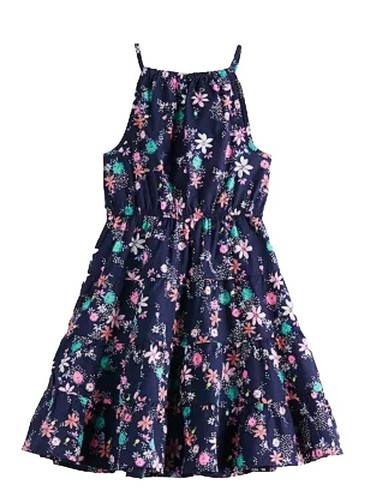 Girls Set SONOMA ruffle tiered sundress  & PLACE Jacket  Denim Stretch sz 5/6 - Picture 18 of 21