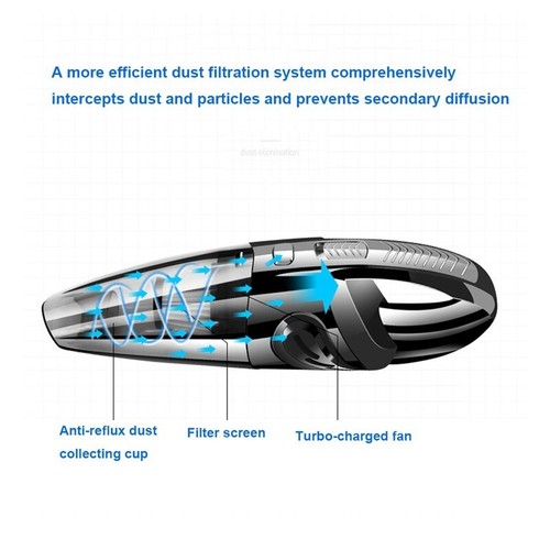 Potente Aspiradora de Mano Portable Car Vacuum Cleaner para Carro Auto Casa Home - Picture 4 of 27