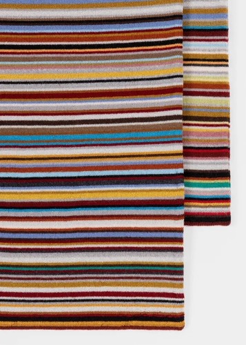 Neu mit Etikett $ 545 Paul Smith klassisches charakteristisches Streifen Schal & Mütze Set italienische Wolle - Bild 5 von 11
