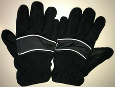 GAP black thick boys WINTER GLOVES size small FLEECE LINED clean NO DAMAGES 