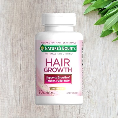 Nature's Bounty Hair Growth 90ct For Thicker Fuller Hair Biotin Silicon Arginine