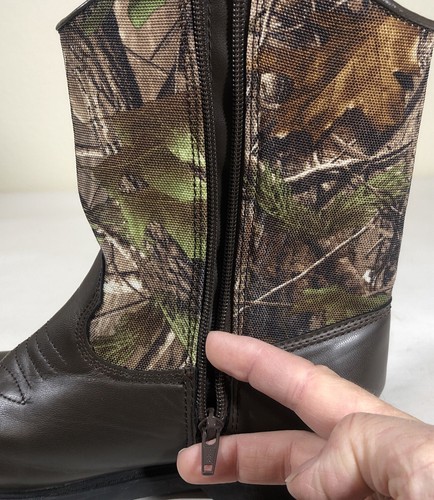 Real Tree Boys Camoflauge Boots Style Dustin Jr Sz 4.5M - Picture 9 of 10