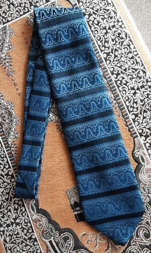 PIERRE CARDIN - CORBATA PIERRE CARDIN AZUL 'GEO' CABALLERO VINTAGE - Imagen 1 de 2