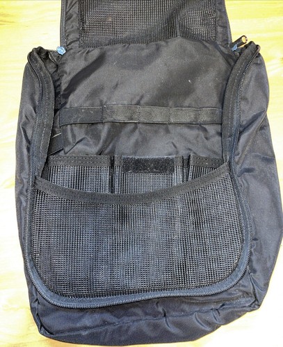 Bolsa de aseo colgante LL Bean grande de viaje negra organización de múltiples bolsillos 14x10" - Imagen 4 de 5