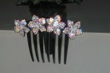 1 New Gorgeous Hair Comb with Shinny Crystals Hair Jewelry Accessories US Seller