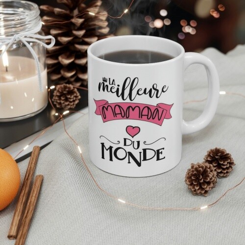 Mug La meilleure maman du monde 2024 - Idée cadeau - Tasse en céramique