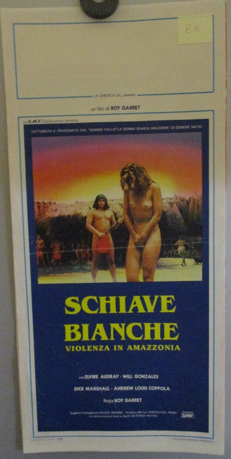 Locandina originale film Schiave bianche, violenza in Amazzonia (1985) - Regia di Mario Gariazzo