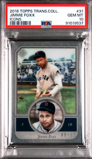 2018 TOPPS TRANSCENDENT JIMMIE FOXX #31 ICONS PSA 10 GEM MINT RARE 65/83 POP 1