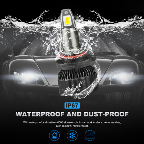 MOSTPLUS 120W 15200LM 6000K LED Headlight High & Low Beams 9005 9006 2 Pairs - Picture 3 of 6
