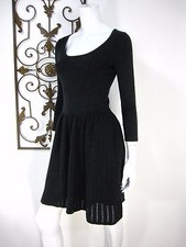 WALLACE LONG SLEEVE SWEATER DRESS SIZE XS SOLID GRAY SCOOP NECKLINE