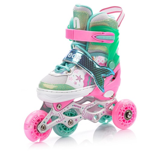 Inline Skates 4in1 Roller Skates LED 27-41 Kids ABEC7 Inliner Rolls Adjustable - Picture 15 of 83