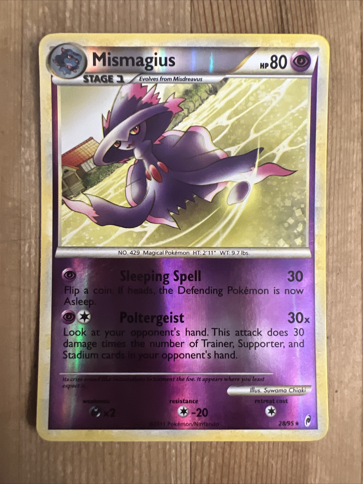 Mismagius - 28/95 - Rare - Reverse Holo NM, English Pokemon Call of Legends
