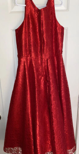 Good girl USA Lace Red Dress Girls Size 16 - Picture 2 of 4