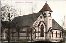 Sewickley PA Baptist Church Nice c.1910 Vintage Postcard