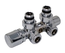 VALVOLA MONOTUBO TERMOSTATICA ARTECLIMA CROMATA COMPRESA DI RACCORDI 