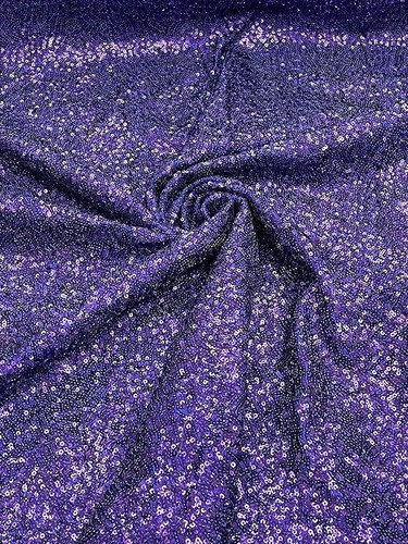 Mini Glitz Sequins on a 4 Way Stretch Spandex Fabric- Sold by The Yard. - Picture 14 of 20