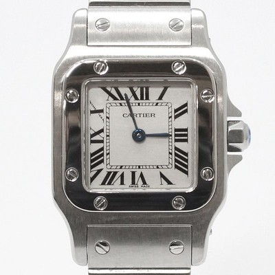 Cartier Santos Galbee kleine Quarz Stahl Uhr 1565 W20056D6 149277567