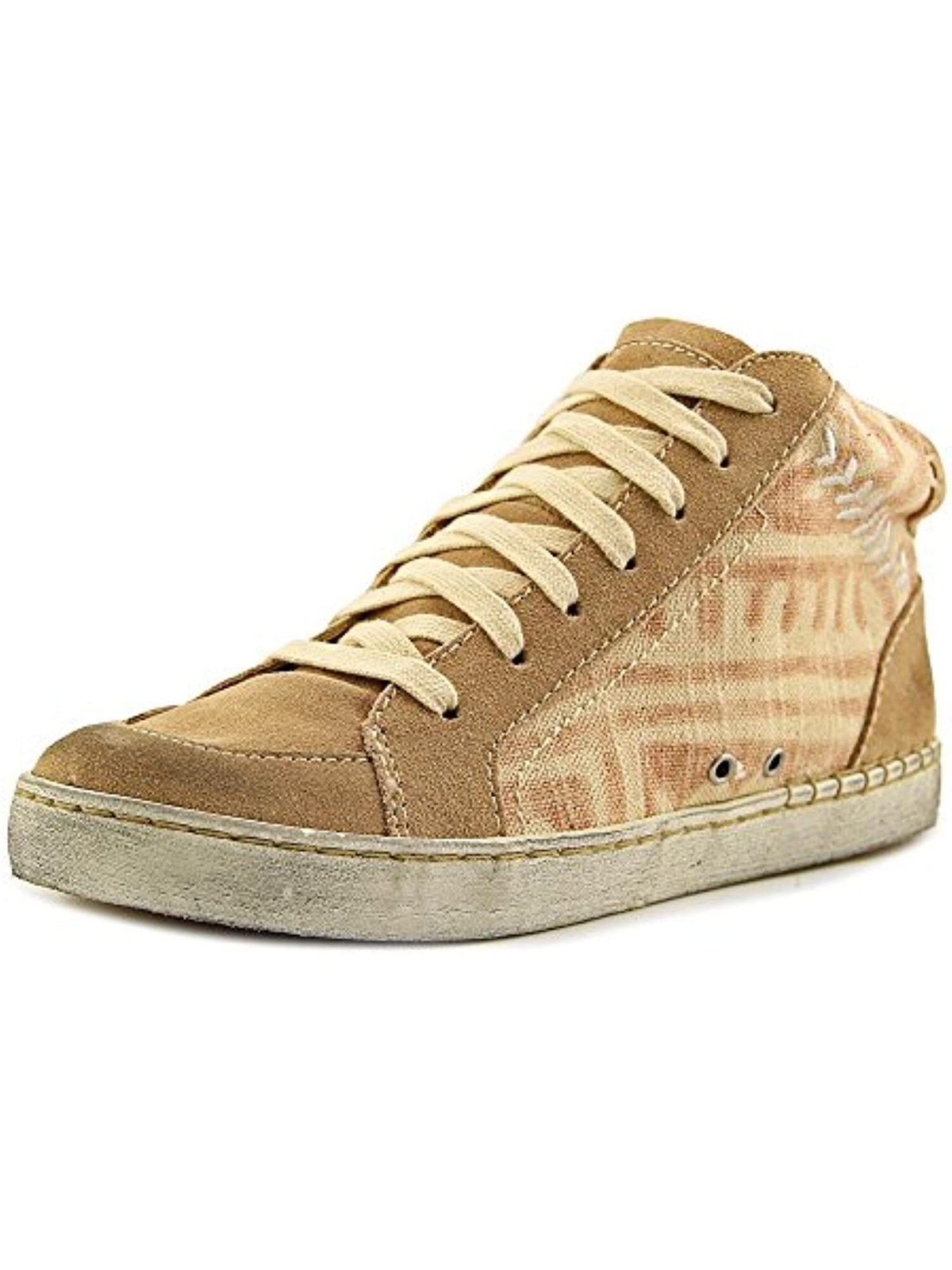 DOLCE VITA Womens Sand Beige Mixed Media Zane Round Toe Leather Sneakers 75 8190₽