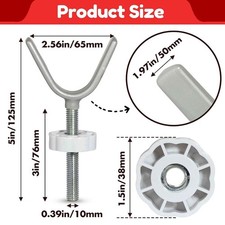 4 Stück Torschienenadapter kompatibel mit Holz Metall und Stein Oberflächen