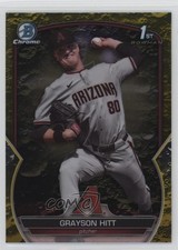 2023 Bowman Draft Chrome Yellow Lunar Crater Refractor /75 Grayson Hitt 16ei