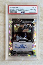 2023 Panini Prizm - Potential Penmanship Jasson Dominguez #PP-JD Ice Prizm (AU,