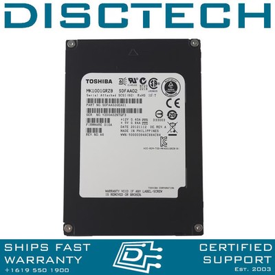 Toshiba MK1001GRZB 100GB 6Gbps SLC SAS Solid State Drive SSD