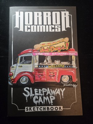 Horror Comics Sketchbook 1, Blank Sketch by Daniel Crutcher, Sleepaway Camp