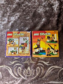 LEGO Pirate Lookout Set 1696 & Stone Bomber 1917 Vintage 1990s Rare
