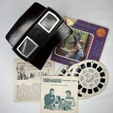 Vintage Sawyer's View-Master Bakelite Viewer Brown  Christmas Carol 3 SLIDES