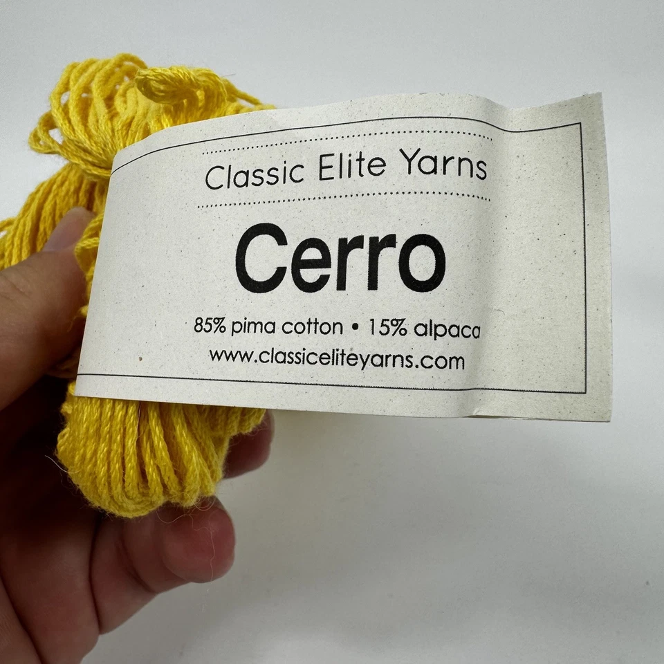Hilos Elite Clásicos Cerro Amarillo 7112 Algodón Alpaca #4 Tejido Peorrado Crochet Foto 4 de 4