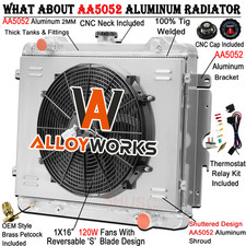 4 Row Radiator Shroud Fan Fits 73-79 Dodge Dart Plymouth Duster Valiant Chrysler