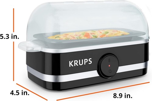 KRUPS: ¡Cocina de huevos de plástico y acero inoxidable simplemente eléctrica 6 huevos 400 vatios!! - Imagen 3 de 7