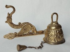 Vintage Wand Tür Glocke Phoenix Drache Vogel Wandaufhängung Messing orientalisch