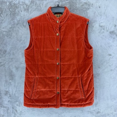 Beretta Mens Quilted Velvet Vest Burnt Orange Cotton Wool Made in Italy Size 42