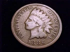 1886 Indian Head Cent, Type 2 variety, Very Good  Grade