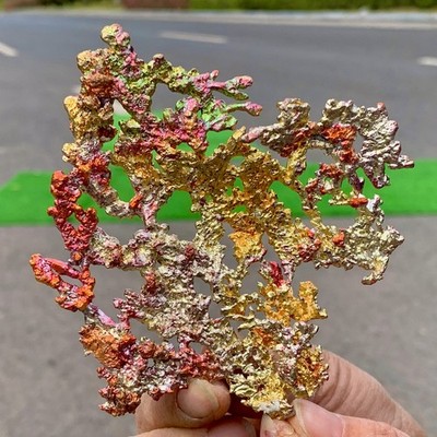 98G Rare!! iridescent Native Copper crystal mineral specimen