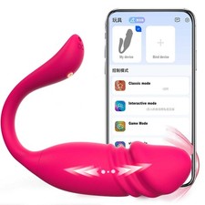 Vibrador de Empuje Giratorio Huevo Bala Clítoris Punto G Consolador Masajeador Mujeres Juguete Sexual