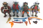4 PC VINTAGE 1993 NINJA TURTLES MOVIE III SAMURAI TURTLE FIGURES