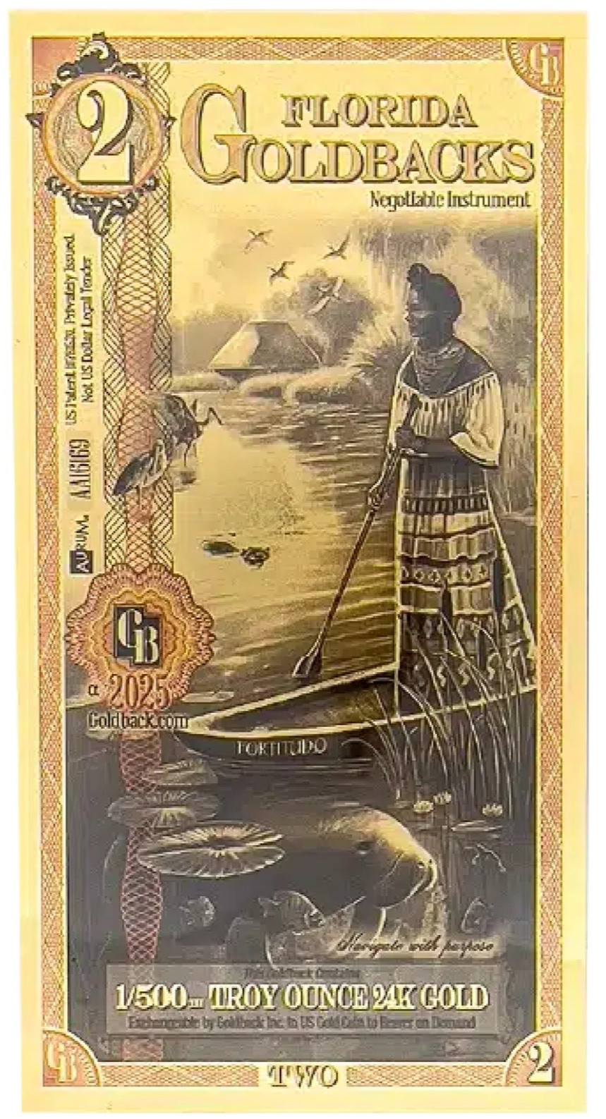 2025 Florida 2 Goldback *ALPHA SERIES* (Fortitudo, Fortitude)
