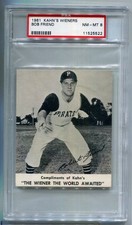 1961 Kahn's Bob Friend PSA 8 NM/MT