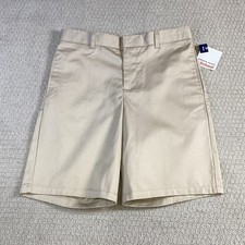 French Toast Boys Husky School Uniform Shorts Khaki Size 14 Waist 32 NWT