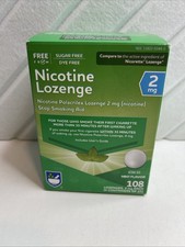 Nicotine Lozenge 2mg Mint Stop Smoking Aid 108ct EXP:12/25