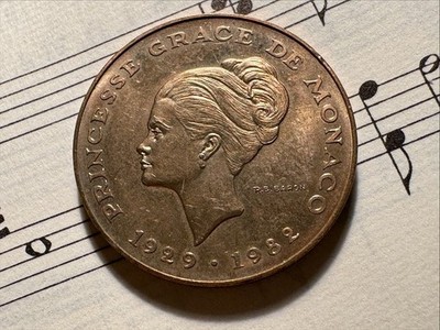 MONACO 10 Francs 1982 KM160 CuNiAl Princess Grace NON-essai Minted 30,000 RARE !