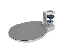 Aidata Under-Desk Swivel Mouse Platform Clamp-On Ergonomic Pad Grey UM003