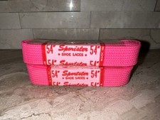 Shoelaces 1 Pair NEON Pink 54  Long x 3/4  Wide.